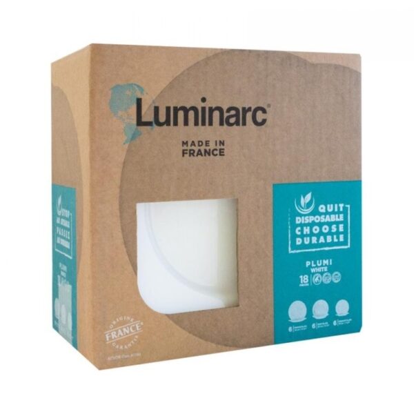 Set 18 pjesesh Luminarc White AV2482
